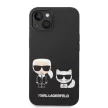 Karl Lagerfeld KLHMP14MSSKCK Liquid Silicone Karl & Choupette Magsafe iPhone 14 Plus/15 Plus 6,7" hátlap, tok, fekete