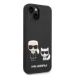 Karl Lagerfeld KLHMP14MSSKCK Liquid Silicone Karl & Choupette Magsafe iPhone 14 Plus/15 Plus 6,7" hátlap, tok, fekete