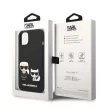 Karl Lagerfeld KLHMP14MSSKCK Liquid Silicone Karl & Choupette Magsafe iPhone 14 Plus/15 Plus 6,7" hátlap, tok, fekete