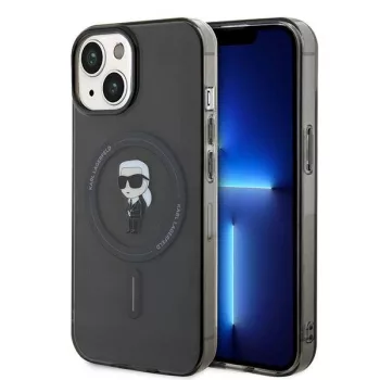   Karl Lagerfeld KLHMP14SHFCKNOK IML Ikonik MagSafe iPhone 14 6.1", hátlap, tok, fekete