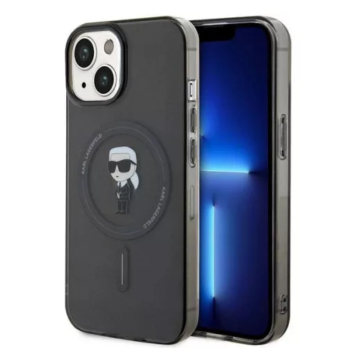 Karl Lagerfeld KLHMP14SHFCKNOK IML Ikonik MagSafe iPhone 14 6.1", hátlap, tok, fekete