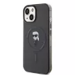Karl Lagerfeld KLHMP14SHFCKNOK IML Ikonik MagSafe iPhone 14 6.1", hátlap, tok, fekete