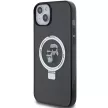 Karl Lagerfeld Ring Stand Karl&Choupette MagSafe case for iPhone 14 tok, fekete