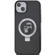 Karl Lagerfeld Ring Stand Karl&Choupette MagSafe case for iPhone 14 tok, fekete