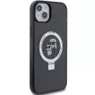 Karl Lagerfeld Ring Stand Karl&Choupette MagSafe case for iPhone 14 tok, fekete