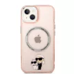 Karl Lagerfeld KLHMP14SHNKCIP Iconic Karl&Choupette Magsafe iPhone 14 6,1" tok, rózsaszín