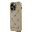 Karl Lagerfeld PU Karl Heads Pattern MagSafe iPhone 14 Pro Max Magsafe kompatibilis hátlap, tok, bézs