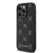 Karl Lagerfeld PU Karl Heads Pattern MagSafe iPhone 14 Pro Max Magsafe kompatibilis hátlap, tok, fekete