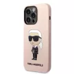 Karl Lagerfeld KLHMP14XSNIKBCP Silicone Ikonik Magsafe iPhone 14 Pro Max 6.7" hátlap, tok, rózsaszín