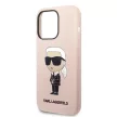 Karl Lagerfeld KLHMP14XSNIKBCP Silicone Ikonik Magsafe iPhone 14 Pro Max 6.7" hátlap, tok, rózsaszín