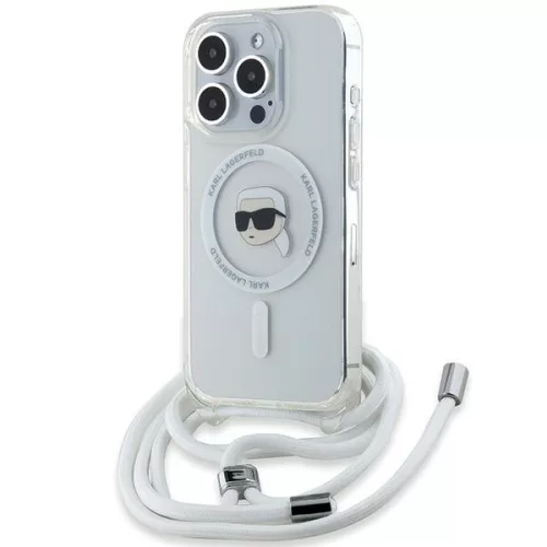 Karl Lagerfeld KLHMP15LHCKHNT Crossbody IML Karl Head Magsafe iPhone 15 Pro 6.1" tok, átlátszó