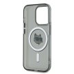 Karl Lagerfeld iPhone 15 Pro IML Choupette Head Metal Frame KLHMP15LHLSCHK MagSafe hátlap, tok, fekete
