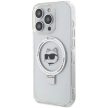 Karl Lagerfeld KLHMP15LHMRSCHH Choupette Head MagSafe Ring iPhone 15 Pro 6.1", hátlap, tok, fehér