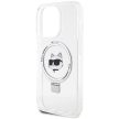 Karl Lagerfeld KLHMP15LHMRSCHH Choupette Head MagSafe Ring iPhone 15 Pro 6.1", hátlap, tok, fehér