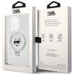 Karl Lagerfeld KLHMP15LHMRSCHH Choupette Head MagSafe Ring iPhone 15 Pro 6.1", hátlap, tok, fehér