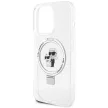 Karl Lagerfeld KLHMP14LHMRSKCH Ring Stand Karl&Choupette MagSafe iPhone 14 Pro 6.1", hátlap, tok, fehér