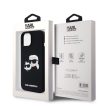 Karl Lagerfeld iPhone 15 Pro Liquid Silicone Double Heads KLHMP15LSKCHPPLK MagSafe hátlap, tok, fekete