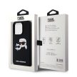 Karl Lagerfeld iPhone 15 Pro Liquid Silicone Double Heads KLHMP15LSKCHPPLK MagSafe hátlap, tok, fekete