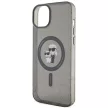 Karl Lagerfeld KLHMP15MHGKCNOK Karl&Choupette Glitter MagSafe iPhone 14 Plus/15 Plus 6.7", hátlap, tok, fekete