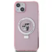 Karl Lagerfeld KLHMP15MHMRSKCP Ring Stand Karl&Choupette MagSafe iPhone 15 Plus tok, rózsaszín