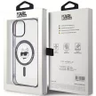 Karl Lagerfeld KLHMP15SHCHNOTK iPhone 15 6.1" hátlap, tok, átlátszó IML Choupette's Head MagSafe IML Choupette's Head MagSafe