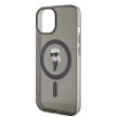 Karl Lagerfeld iPhone 15 IML Ikonik MagSafe (KLHMP15SHFCKNOK) MagSafe hátlap, tok, fekete