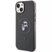 Karl Lagerfeld iPhone 15 Karl&Choupette Glitter MagSafe (KLHMP15SHGKCNOK) MagSafe hátlap, tok, fekete