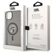 Karl Lagerfeld iPhone 15 Karl&Choupette Glitter MagSafe (KLHMP15SHGKCNOK) MagSafe hátlap, tok, fekete
