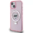 Karl Lagerfeld iPhone 15 Karl&Choupette Glitter MagSafe (KLHMP15SHMRSCHP) MagSafe hátlap, tok, rózsaszín