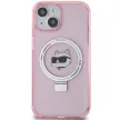 Karl Lagerfeld iPhone 15 Karl&Choupette Glitter MagSafe (KLHMP15SHMRSCHP) MagSafe hátlap, tok, rózsaszín