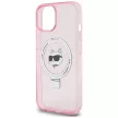 Karl Lagerfeld iPhone 15 Karl&Choupette Glitter MagSafe (KLHMP15SHMRSCHP) MagSafe hátlap, tok, rózsaszín