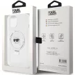 Karl Lagerfeld KLHMP15SHMRSKHH Ring Stand Karl Head MagSafe iPhone 15 6.1", hátlap, tok, fehér