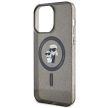 Karl Lagerfeld KLHMP15XHGKKCNOK Karl&Choupette Glitter MagSafe iPhone 15 Pro Max 6.7", hátlap, tok, fekete