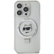 Karl Lagerfeld KLHMP15XHMRSCHH iPhone 15 Pro Max 6.7", hátlap, tok, fehér Ring Stand Choupette fej MagSafe