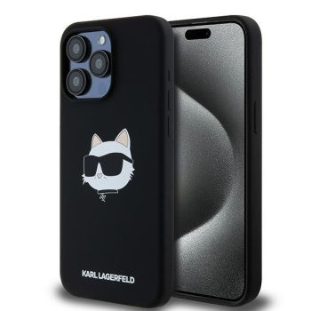   Karl Lagerfeld Silicone Choupette Head MagSafe iPhone 15 Pro Max 6,7" KLHMP15XSCHPPLK tok, fekete