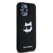 Karl Lagerfeld Silicone Choupette Head MagSafe iPhone 15 Pro Max 6,7" KLHMP15XSCHPPLK tok, fekete