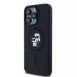 Karl Lagerfeld KLHMP15XSCMKCRHK Ring Stand Karl Head MagSafe iPhone 15 Pro Max 6.7", hátlap, tok, fekete