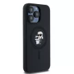 Karl Lagerfeld KLHMP15XSCMKCRHK Ring Stand Karl Head MagSafe iPhone 15 Pro Max 6.7", hátlap, tok, fekete