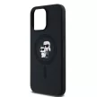 Karl Lagerfeld KLHMP15XSCMKCRHK Ring Stand Karl Head MagSafe iPhone 15 Pro Max 6.7", hátlap, tok, fekete