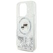 Karl Lagerfeld iPhone 16 Pro Magsafe Liquid Glitter Karl&Choupette Head (KLHMP16LLGKCSGH) MagSafe hátlap, tok, átlátszó