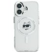 Karl Lagerfeld iPhone 16 Plus Magsafe IML Metal Choupette Head (KLHMP16MHLSCHH) MagSafe hátlap, tok, fehér