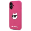 Karl Lagerfeld KLHMP16SSCHPPLF Silicone Choupette Head Print MagSafe iPhone 16 6.1" hátlap, tok, rózsaszín