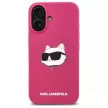 Karl Lagerfeld KLHMP16SSCHPPLF Silicone Choupette Head Print MagSafe iPhone 16 6.1" hátlap, tok, rózsaszín