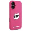 Karl Lagerfeld KLHMP16SSCHPPLF Silicone Choupette Head Print MagSafe iPhone 16 6.1" hátlap, tok, rózsaszín