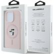 Karl Lagerfeld KLHMP16SSCMKCRHP iPhone 16 6.1" Silicone Karl&Choupette Heads Ring MagSafe tok, rózsaszín