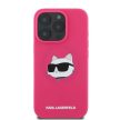 Karl Lagerfeld KLHMP16XSCHPPLF Silicone Choupette Head Print MagSafe iPhone 16 Pro Max 6.9" hátlap, tok, rózsaszín