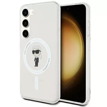   Karl Lagerfeld KLHMS24SHFCKNOT IML Ikonik MagSafe Samsung Galaxy S24 hátlap, tok, átlátszó