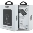 Karl Lagerfeld NFT Outline Ikonik MagSafe Powerbank (KLPBM5KIOTTGK) MagSafe kompatibilis hordozható külső akkumulátor és vezeték nélküli töltő, 5000 mAh, 15W, fekete
