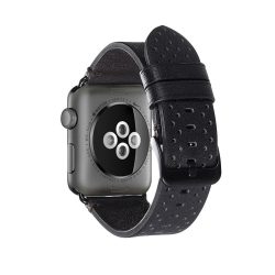 Apple Watch borjú bőr 44mm óraszíj, fekete