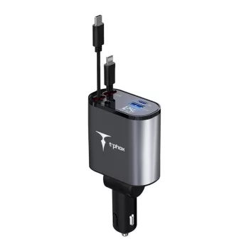 T-PHOX FLEXIT 4IN1 86W, autós töltő, szürke